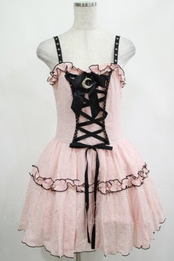 画像1: DARK IN LOVE / Pink doll moon strap dress S ピンク H-25-02-25-026-PU-OP-KB-ZH