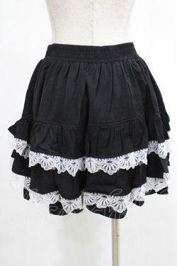 画像3: DARK IN LOVE / Black lolita white bow contrast mini skirt S-M ブラック H-25-02-25-048-PU-SK-KB-ZH