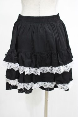 画像3: DARK IN LOVE / Black lolita white bow contrast mini skirt S-M ブラック H-25-02-25-049-PU-SK-KB-ZH