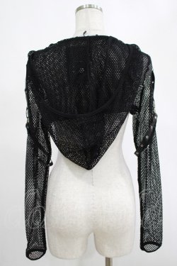 画像3: DARK IN LOVE / Fishnet hooded punk cape XL ブラック H-25-02-25-050-PU-TO-KB-ZH