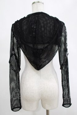 画像3: DARK IN LOVE / Fishnet hooded punk cape XL ブラック H-25-02-25-051-PU-TO-KB-ZH