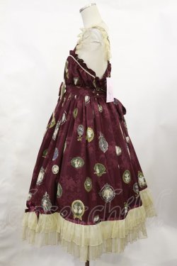 画像2: metamorphose / Vintage cameoハイウエストジャンパースカート サイズ1（通常サイズ） シャルマンルージュ(Bordeaux) H-25-02-25-1002-ME-OP-NS-ZH