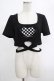 画像1: DARK IN LOVE / Punk locomotive check heart crop top XL ブラック H-25-02-25-053-PU-TO-KB-ZH (1)