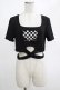 画像1: DARK IN LOVE / Punk locomotive check heart crop top XL ブラック H-25-02-25-054-PU-TO-KB-ZH (1)