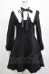 画像1: DARK IN LOVE / Gothic lolita black and white bow neck dress L ブラック H-25-02-25-014-PU-OP-KB-ZH (1)