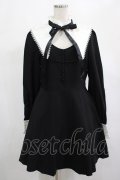 DARK IN LOVE / Gothic lolita black and white bow neck dress L ブラック H-25-02-25-016-PU-OP-KB-ZH