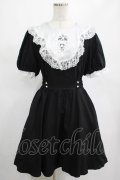 DARK IN LOVE / Alice in Wonderland contrast collar dress L ブラック H-25-02-25-024-PU-OP-KB-ZY