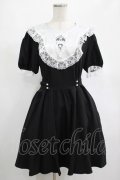 DARK IN LOVE / Alice in Wonderland contrast collar dress L ブラック H-25-02-25-025-PU-OP-KB-ZH