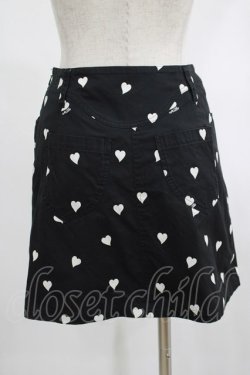 画像3: MILK / HEARTFUL SKIRT  ブラック×ホワイトハート H-25-02-26-041-ML-SK-KB-ZH