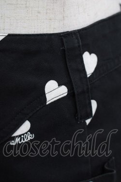 画像4: MILK / HEARTFUL SKIRT  ブラック×ホワイトハート H-25-02-26-041-ML-SK-KB-ZH