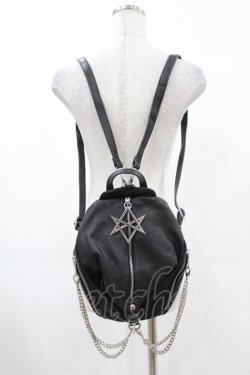 画像1: KILL STAR / Sacred Sixx backpack  ブラック H-25-02-27-1004-SL-BG-KB-ZH