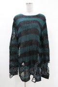 KILL STAR / Sea Punk Knit Sweater S ブルーグリーン H-25-02-28-1017-SL-TO-KB-ZH