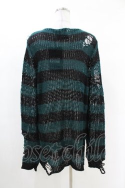 画像2: KILL STAR / Sea Punk Knit Sweater S ブルーグリーン H-25-02-28-1018-SL-TO-KB-ZI