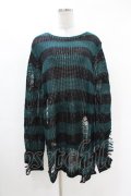 KILL STAR / Sea Punk Knit Sweater S ブルーグリーン H-25-02-28-1019-SL-TO-KB-ZH