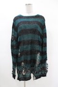 KILL STAR / Sea Punk Knit Sweater S ブルーグリーン H-25-02-28-1020-SL-TO-KB-ZY