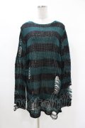 KILL STAR / Sea Punk Knit Sweater S ブルーグリーン H-25-02-28-1021-SL-TO-KB-ZH