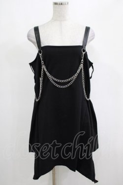 画像1: KILL STAR / Pleasure & Chain Dress M ブラック H-25-03-01-036-SL-OP-KB-ZH