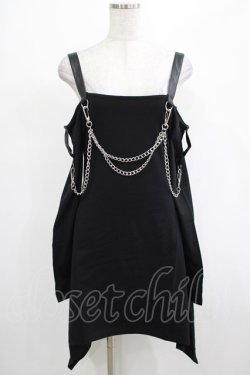 画像1: KILL STAR / Pleasure & Chain Dress S 黒 H-25-03-01-008-SL-OP-KB-ZH