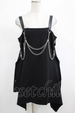 画像1: KILL STAR / Pleasure & Chain Dress S 黒 H-25-03-01-010-SL-OP-KB-ZH