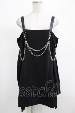 画像1: KILL STAR / Pleasure & Chain Dress S 黒 H-25-03-01-016-SL-OP-KB-ZH