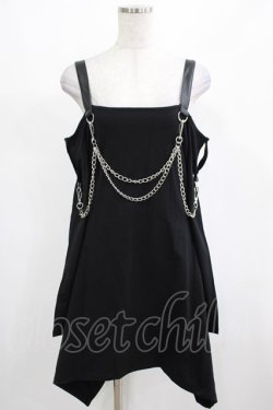 画像1: KILL STAR / Pleasure & Chain Dress S 黒 H-25-03-01-018-SL-OP-KB-ZH