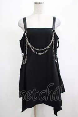 画像1: KILL STAR / Pleasure & Chain Dress M ブラック H-25-03-01-026-SL-OP-KB-ZH