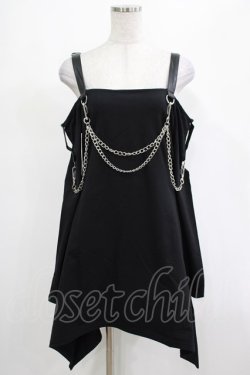 画像1: KILL STAR / Pleasure & Chain Dress M ブラック H-25-03-01-028-SL-OP-KB-ZH