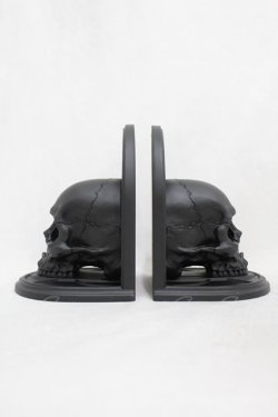 画像2: KILL STAR / Skull Bookends  黒 H-25-03-05-008-SL-ZA-KB-ZH