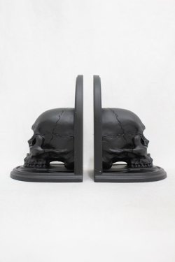 画像2: KILL STAR / Skull Bookends  黒 H-25-03-05-009-SL-ZA-KB-ZH