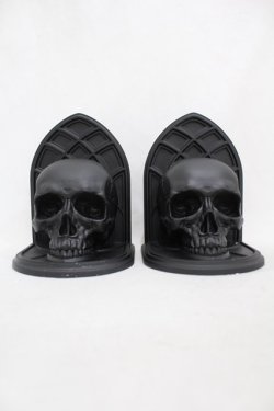 画像1: KILL STAR / Skull Bookends  黒 H-25-03-05-010-SL-ZA-KB-ZH