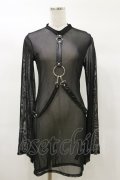 KILL STAR / Sheer Bondage Long Sleeve Dress S 黒 H-25-03-05-1078-SL-OP-KB-OS