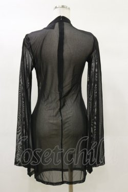 画像2: KILL STAR / Sheer Bondage Long Sleeve Dress S 黒 H-25-03-05-1079-SL-OP-KB-ZI