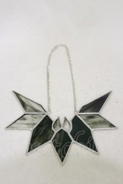 画像1: KILL STAR / BAT STAINED GLASS WALL HANGING  ブラック H-25-03-05-1020-SL-ZA-KB-ZH