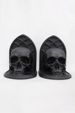 画像1: KILL STAR / Skull Bookends  黒 H-25-03-05-011-SL-ZA-KB-ZH