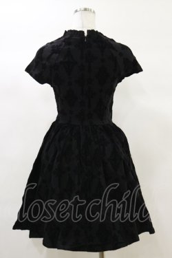 画像2: KILL STAR / Crossed Chloe Flocked Skater Dress XS 黒 H-25-03-06-051-SL-OP-KB-ZH