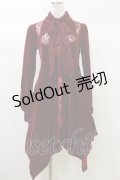 KILL STAR / Nymyra Velvet Cameo Dress XS Blood red H-25-03-06-064-SL-OP-KB-ZH