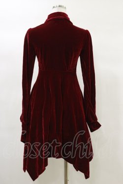 画像2: KILL STAR / Nymyra Velvet Cameo Dress XS Blood red H-25-03-06-067-SL-OP-KB-ZH