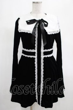 画像1: KILL STAR / Infinity Coven Long Sleeve Dress M 黒×白 H-25-03-07-1001-SL-OP-KB-ZH