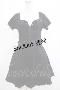 画像1: KILL STAR / Time Out Zip Denim Dress S 黒 H-25-03-07-1018-SL-OP-KB-ZH