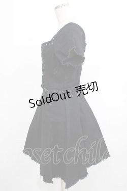 画像2: KILL STAR / Time Out Zip Denim Dress S 黒 H-25-03-07-1018-SL-OP-KB-ZH