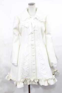 画像1: ATELIER PIERROT / Lunar Lattice Coat -Princess Sleeves-  ホワイト H-25-03-17-004-EL-CO-KB-ZT-C051