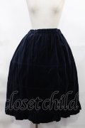 Jane Marple / Cotton rayon velvet lantern skirt  ネイビー H-25-03-17-005-JM-SK-KB-ZT0320H