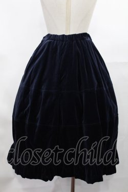 画像3: Jane Marple / Cotton rayon velvet lantern skirt  ネイビー H-25-03-17-005-JM-SK-KB-ZT0320H