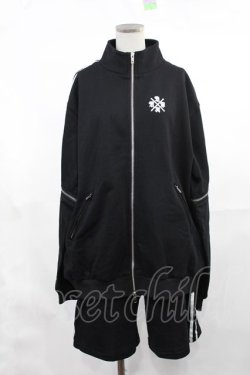 画像1: KRY CLOTHING / 「URAGIRI」ジャージセットアップ  黒×白 H-25-03-17-013-EL-PA-KB-ZH