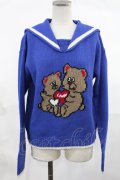 Candy Stripper / BEAR SAILOR KNIT  ブルー H-25-03-17-024-PU-TO-KB-ZH