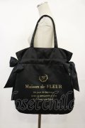 Maison de FLEUR / ダブルリボントートバッグ  ブラック H-25-03-21-1039-LO-BG-NS-ZH