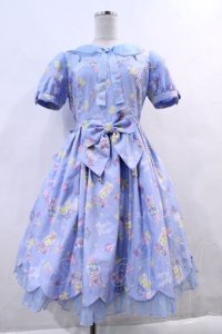 Angelic Pretty / SPACE TOYSワンピース  サックス I-23-12-15-041-AP-OP-HD-OS