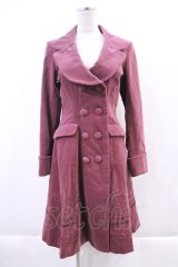 metamorphose / coat 刺繍入りコートワンピース(別珍)  ピンク I-23-12-31-033-ME-CO-HD-ZT-C054