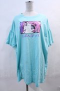 Candy Stripper / SELFISH BIG BIG Tシャツ  ミント I-24-02-09-058-PU-TO-HD-ZI