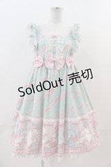 Angelic Pretty /  MELODY TOYSハイウエストジャンパースカートセット  ミント I-24-05-09-024-AP-OP-HD-ZI